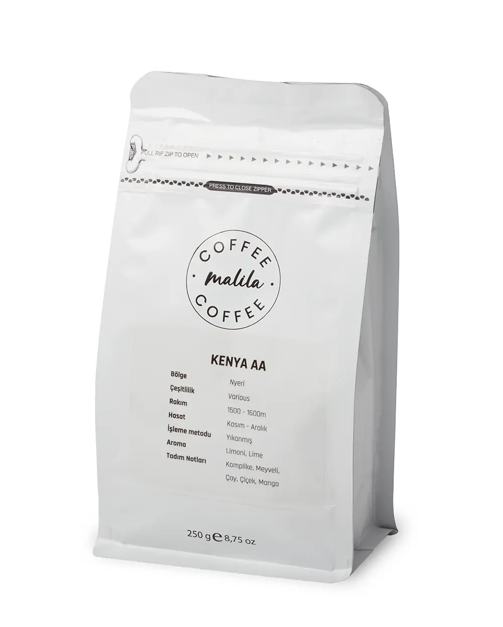 Proje: Malila Paketlenmiş öğütülmüş kahve.